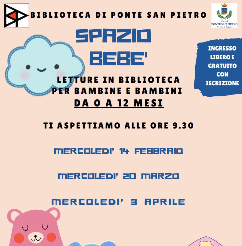 Immagine che raffigura SPAZIO BEBE' - LETTURE IN BIBLIOTECA PER BAMBINE E BAMBINI DA 0 A 12 MESI