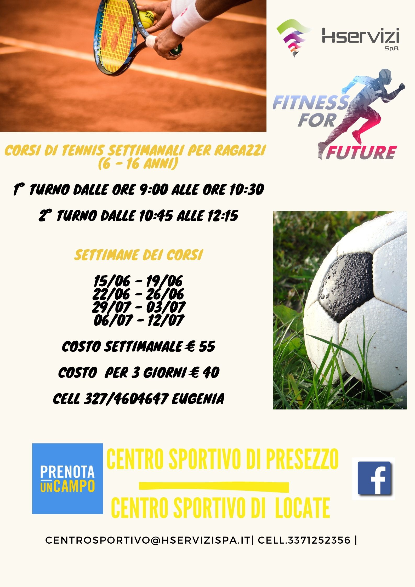 CORSI ESTIVI DI TENNIS PER RAGAZZI 6-16 ANNI